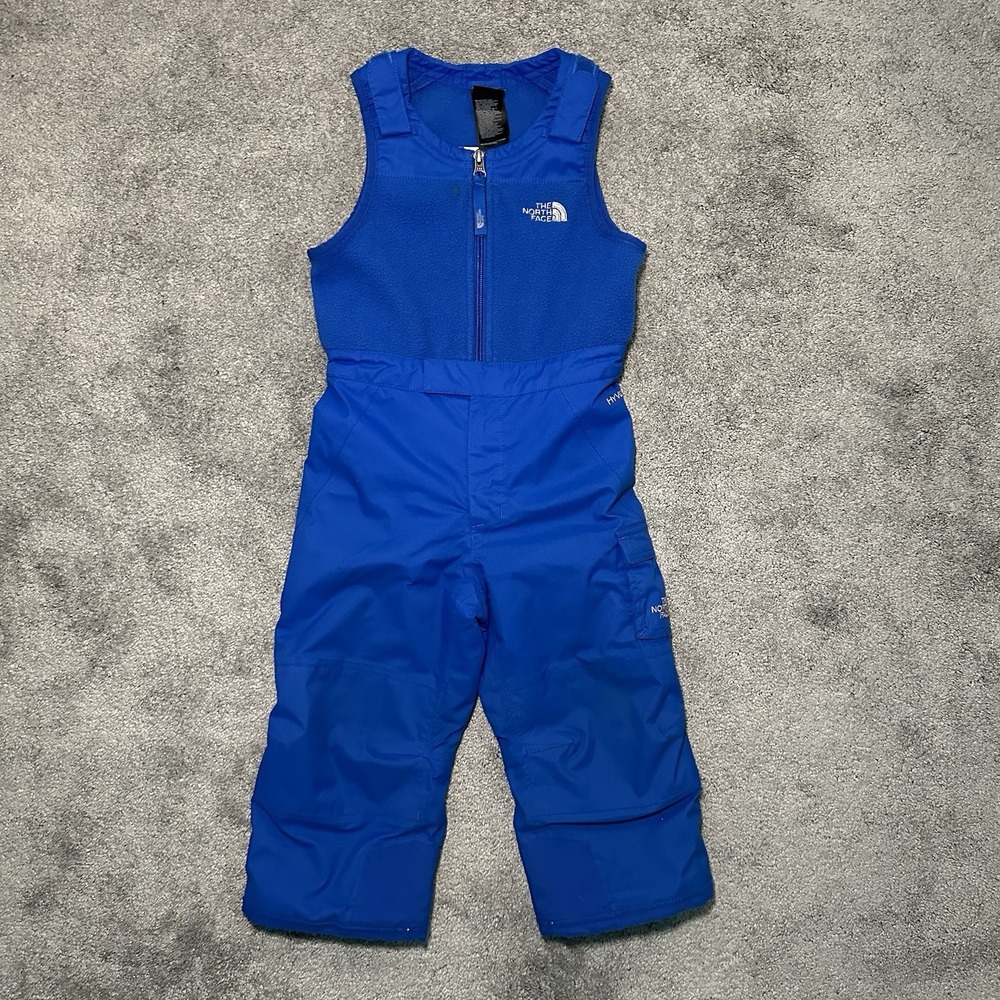 NORTH FACE Ski Bib Suit Adjustable Hyvent Toddler Kids 3T Cobalt Blue